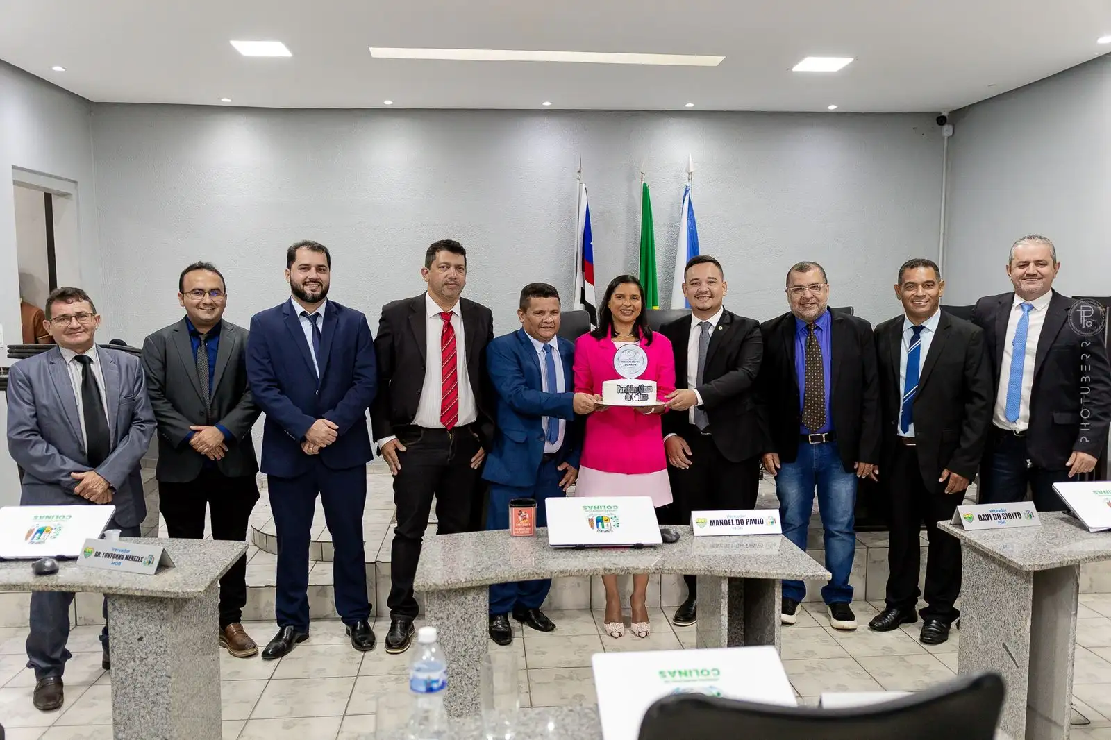 CÂMARA DE COLINAS CELEBRANDO A CONQUISTA DO SELO DE DIAMANTE